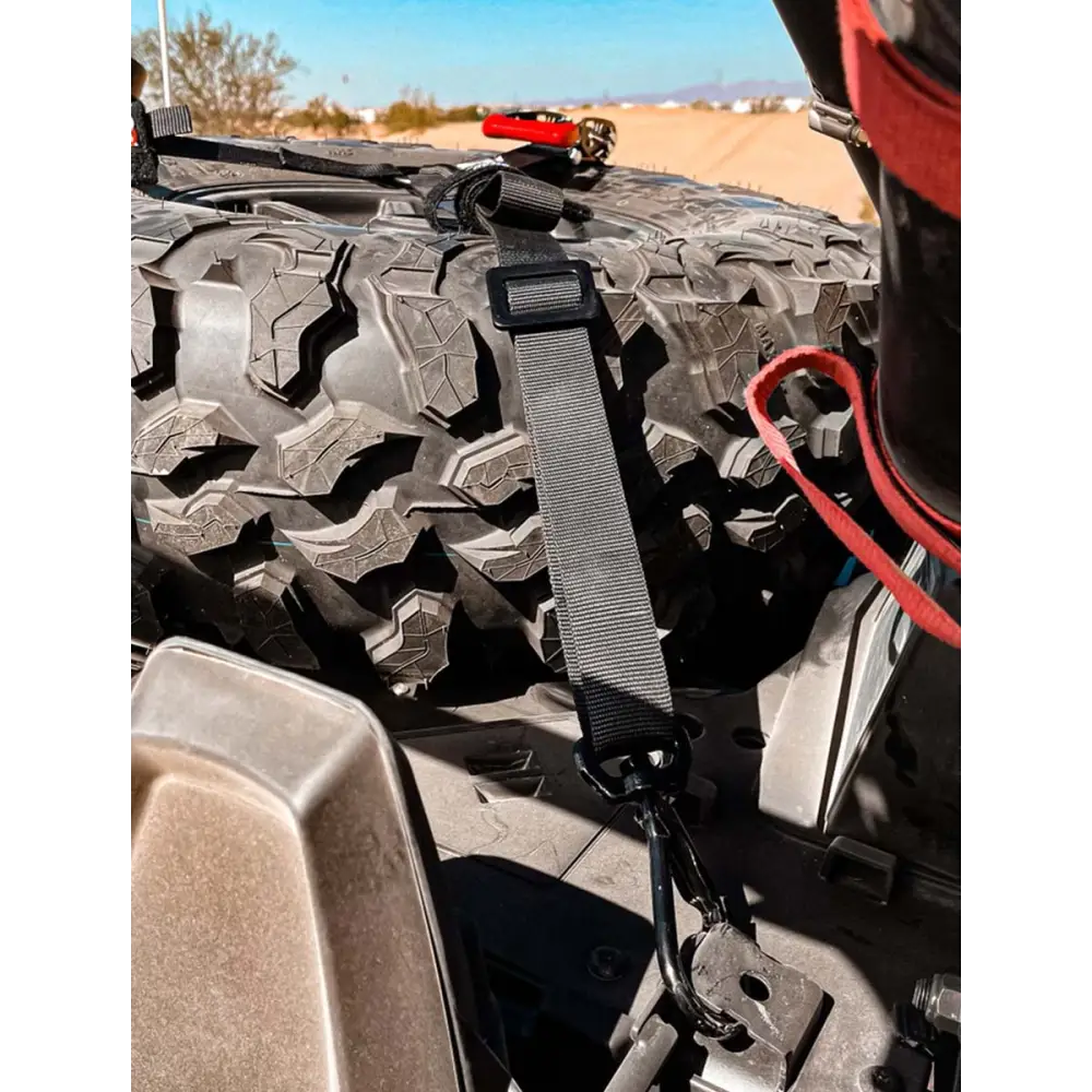 AFX Motorsports | 1-1/2In 3-Point Spare Tire Tie-Down with Swivel Hooks