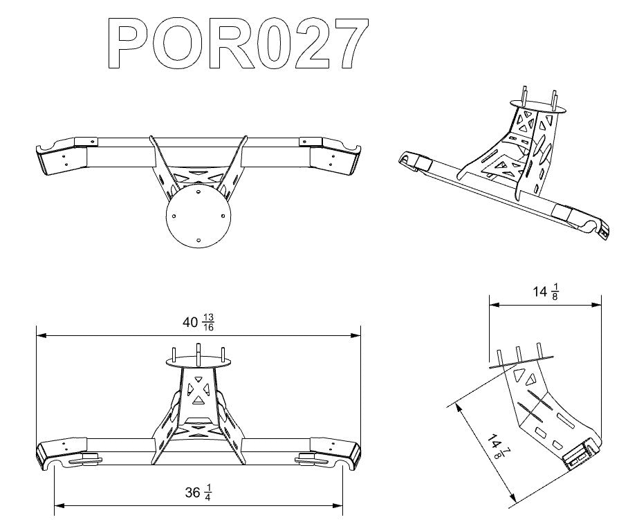 HD Spare Tire Carrier Polaris RZR XP1000 2024-2025 - Spare Tire Carrier UTV Mount - AFX Motorsports