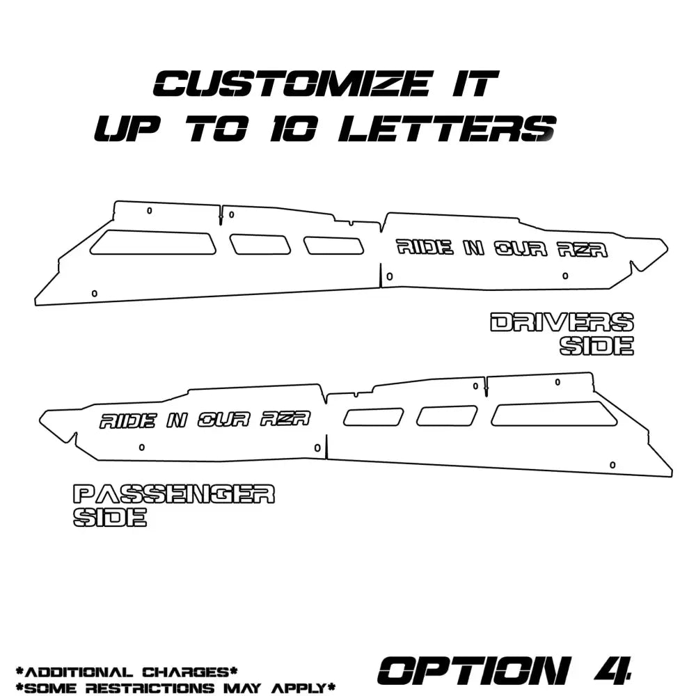 AFX Motorsports | Customized Rock Sliders Polaris RZR XP PRO / PRO R / TURBO R 4 Seater