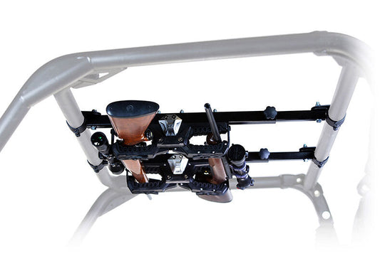 Seizmik 04 + A Cat/ Hon/JD/ Kaw/ Pol/ Suz/ Yam OHGR 2 Gun Rack 1.75 Clamp - Cargo Organization
